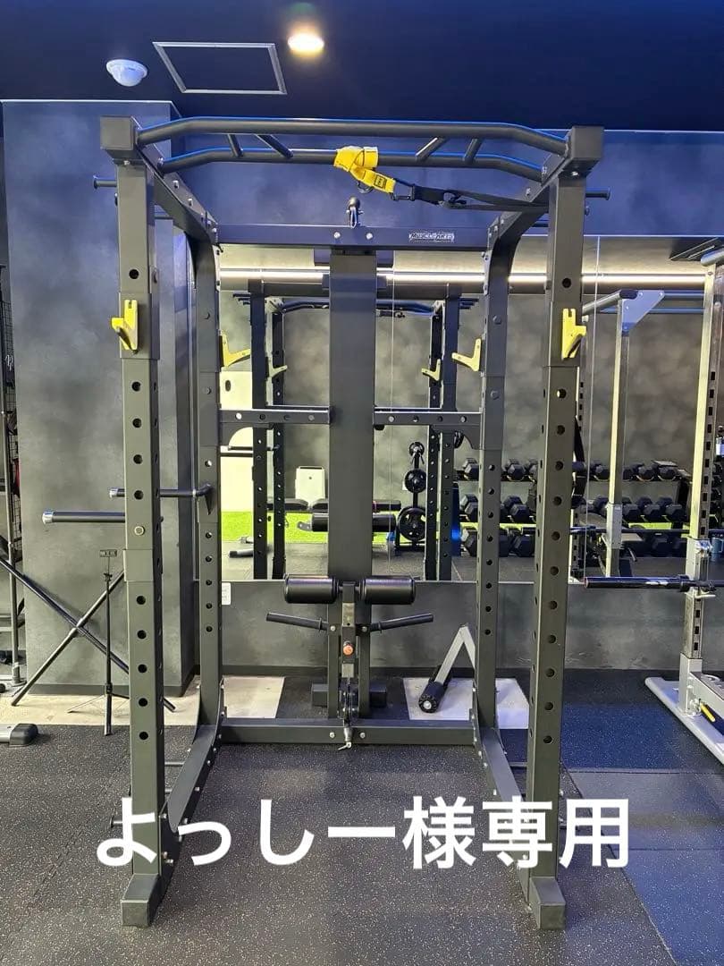 【直接引取】パワーラック＆ラットロウマシン ブラック 楽天市場】ケーブルつき パワーラック ホームジム ラットプルダウン